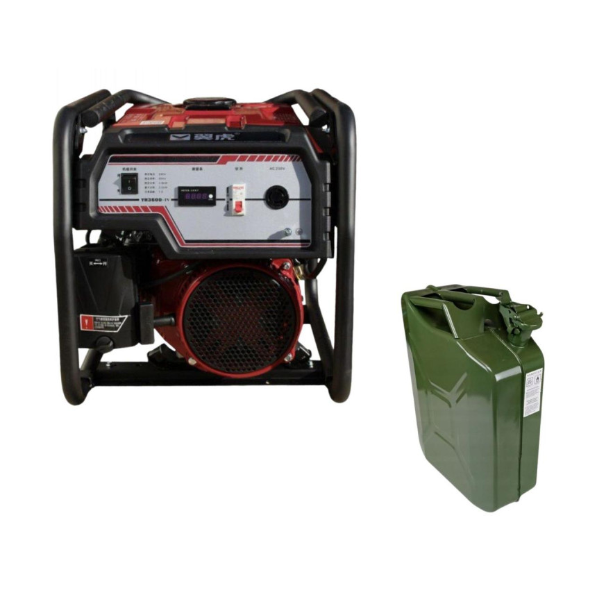 Бензиновий генератор EF Power YH3600-IV + металева каністра 20 л